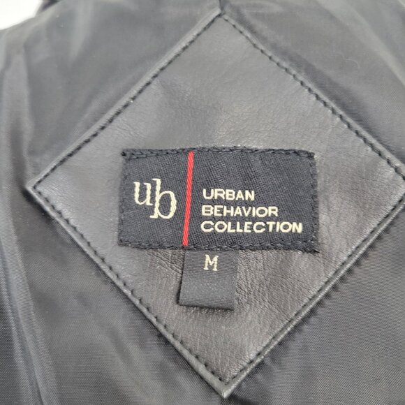 Vintage Y2K Urban Behavior Black Faux Leather Trench Coat Matrix Vibes - Picture 11 of 14